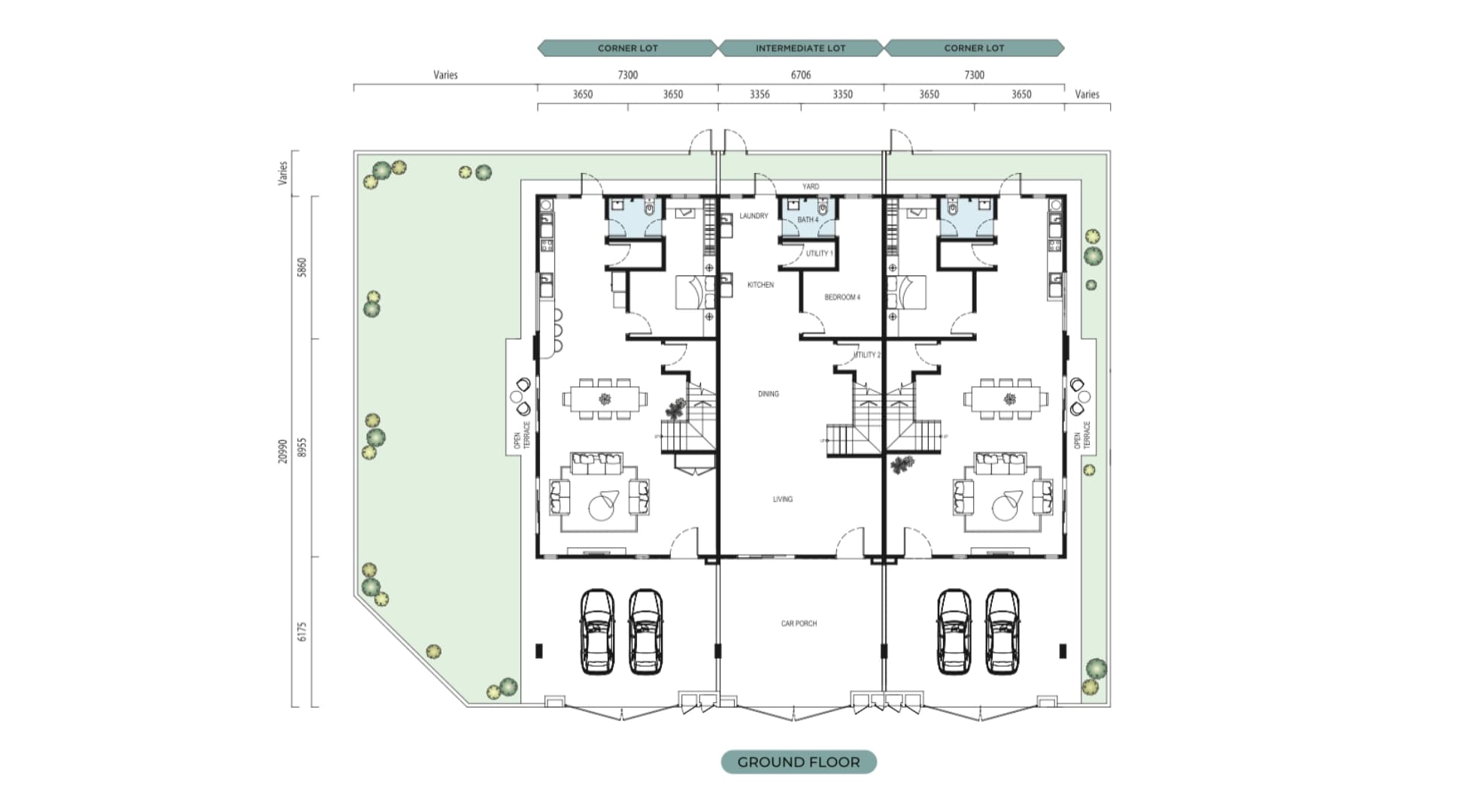 terrace homes type a ground floor