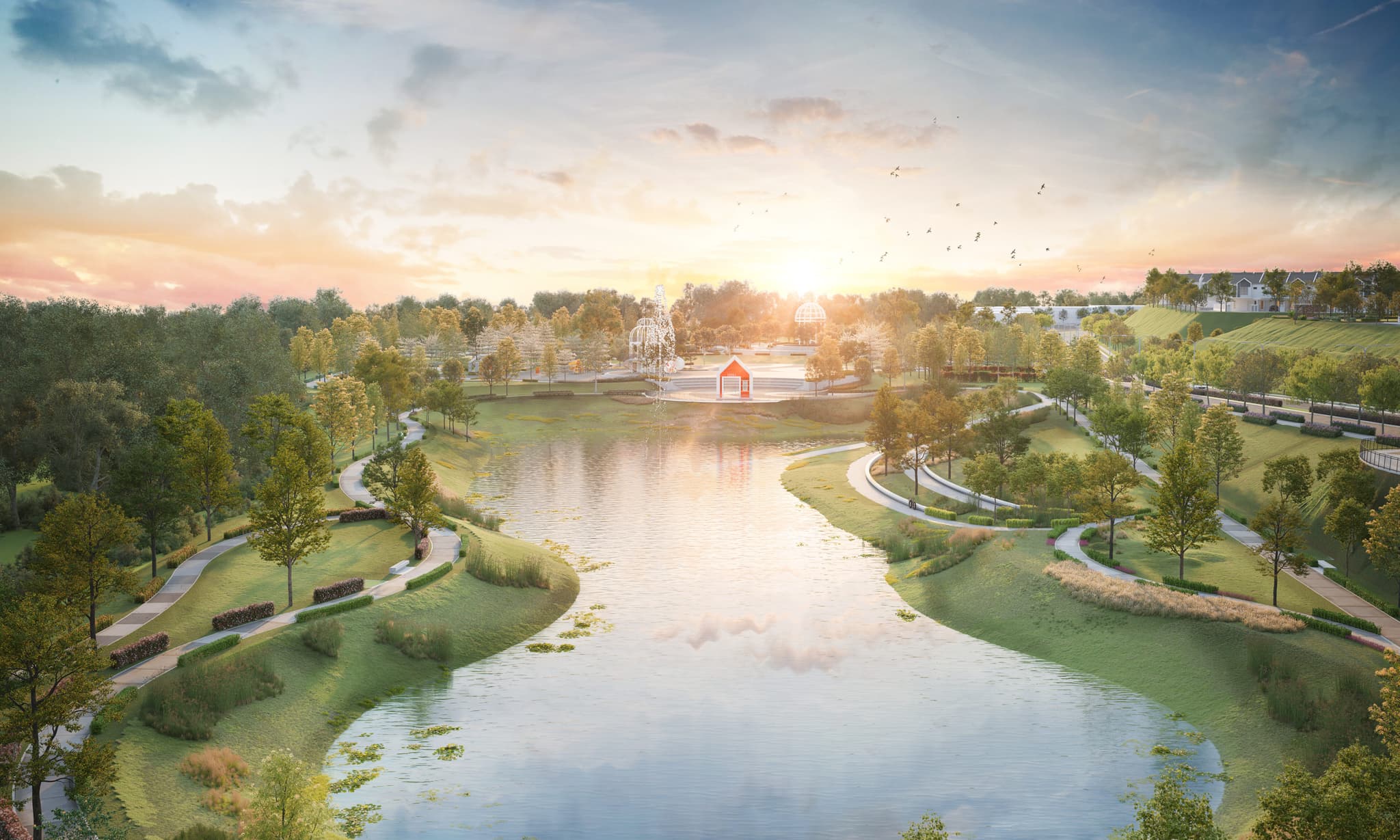 lake bird view